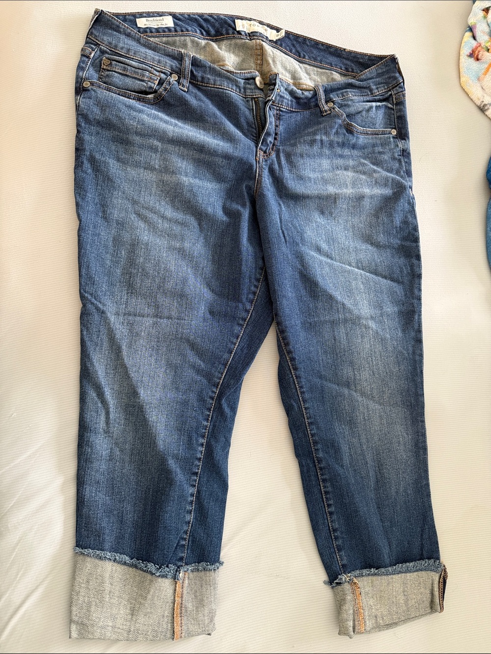 torrid Blue Cuffed Ankle Jeans
